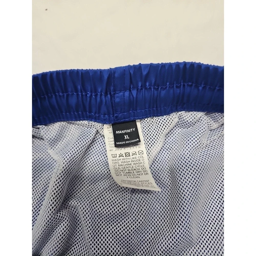 Manfinity Mens Blue Drawstring Swim Trunks Pockets Bottoms Size‎ Xl